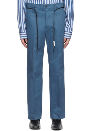 Marni Blue Straight-Leg Trousers