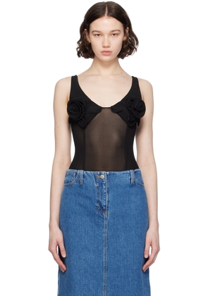 Magda Butrym Black Floral Bodysuit