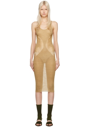 Isa Boulder SSENSE Exclusive Gold Floater Midi Dress