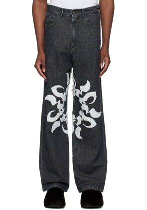 KUSIKOHC Black Patch Jeans