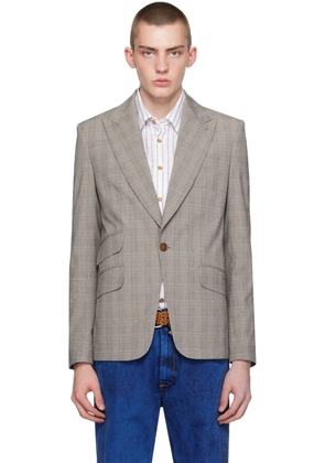 Vivienne Westwood Gray Single-Button Blazer