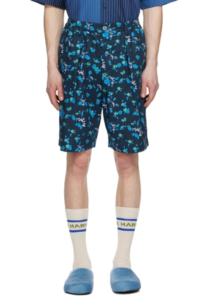 Marni Navy Printed Shorts