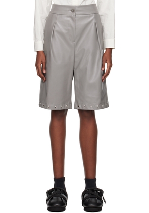 YUME YUME Gray Gardener Faux-Leather Shorts