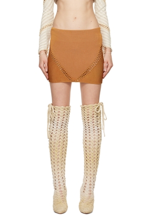 Isa Boulder SSENSE Exclusive Orange Versatile Miniskirt