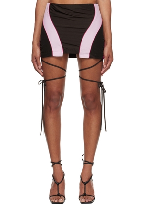 SRVC Brown & Pink Miami Miniskirt