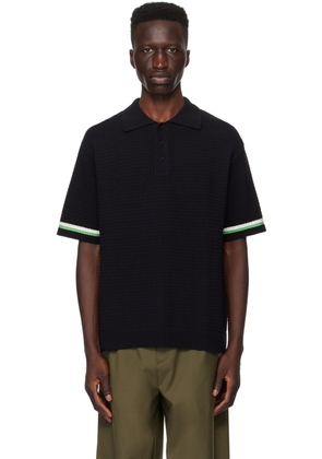 Solid Homme Black Stripe Polo
