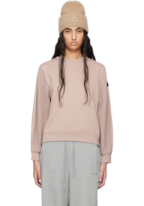 Moncler Pink Logo Patch Sweatshirt
