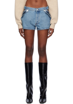 Coperni Blue Open Hip Denim Shorts