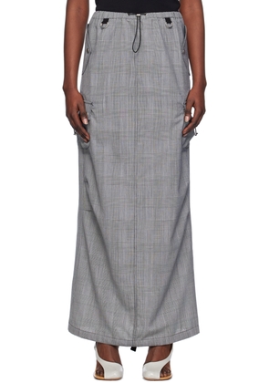 Coperni Gray Tailored Cargo Maxi Skirt