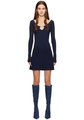 JACQUEMUS Navy 'La mini robe Pralu' Minidress