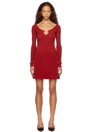 JACQUEMUS Red Les Sculptures 'La mini robe Pralù' Minidress