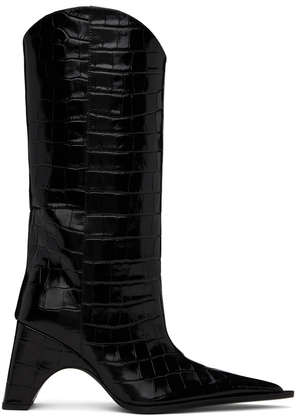 Coperni Black Croco Bridge Cowboy Boots