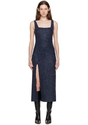 Staud Navy 'Le Sable' Midi Dress