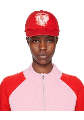 We11done Red Character Print Cap