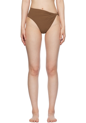 Rick Owens Brown Twist Bikini Bottoms