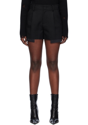 We11done Black Layered Shorts