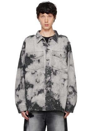 COÛT DE LA LIBERTÉ Black & Gray Ian Rigid Loop Denim Jacket