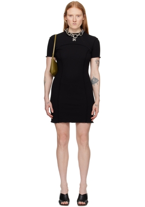 Palm Angels Black Pinched Minidress