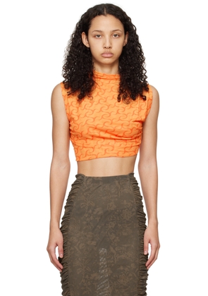 Jade Cropper Orange Asymmetric T-Shirt