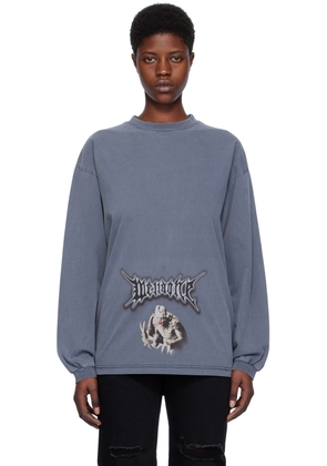 We11done Blue Long Sleeve T-Shirt