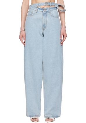 Y/Project Blue Double Waist Jeans
