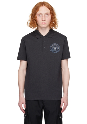Versace Gray Nautical Medusa Polo