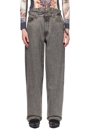 Y/Project Black Multi Waistband Jeans