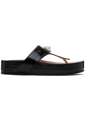 Simone Rocha Black Thong Sandals