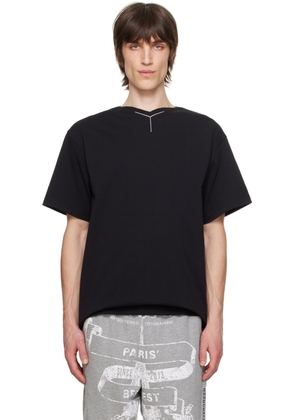 Y/Project Black V-Neck T-Shirt