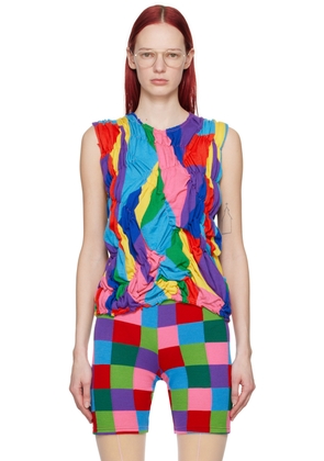Comme des Garçons Multicolor Ruched Tank Top