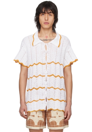 HARAGO White Chevron Shirt