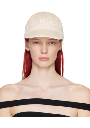 Courrèges Beige AC Embroidered Washed Cap