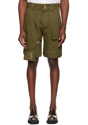 YAKU Green 7-Poc Denim Shorts