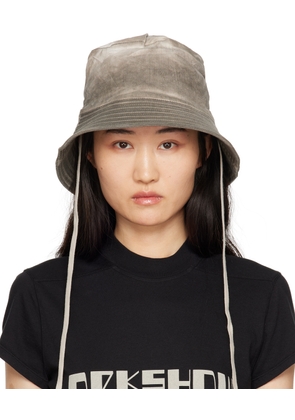 Rick Owens DRKSHDW Gray Foil Stretch Denim Gilligan Hat