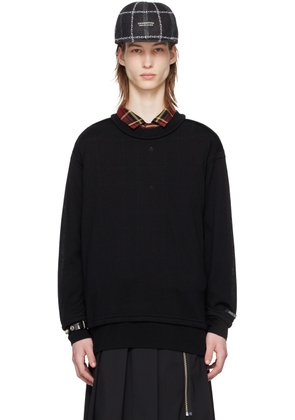 UNDERCOVER Black Exposed Seam Sweater