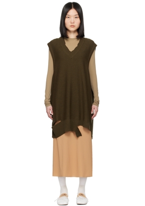 MM6 Maison Margiela Khaki Boxy Minidress