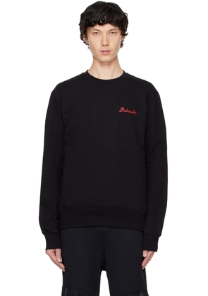 Balmain Black 'Balmain Kiss' Print Sweatshirt
