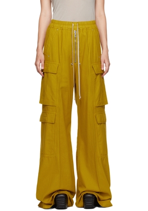Rick Owens DRKSHDW Yellow Porterville Double Cargo Jumbo Belas Trousers