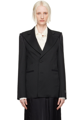 MM6 Maison Margiela Black Raw Edge Blazer