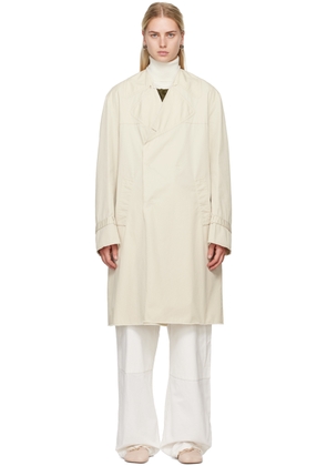MM6 Maison Margiela Beige Raw Edge Trench Coat