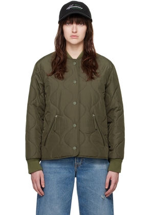 A. P.C. Khaki Camilla Bomber Jacket