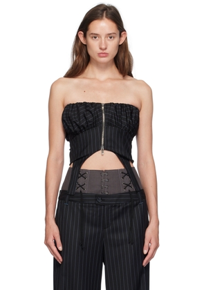 Andersson Bell Black Balloon Bustier Top