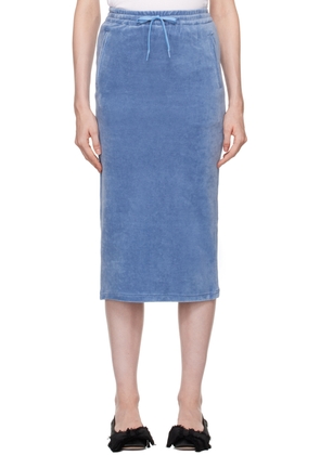 Pushbutton Blue H-Line Midi Skirt