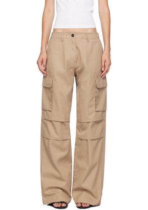 Coperni Beige Tailored Wide Leg Cargo Pants