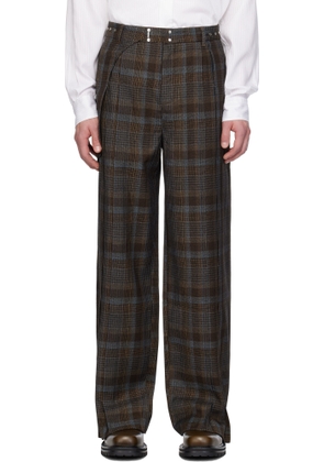 Andersson Bell Brown SOE Check Wrap Trousers