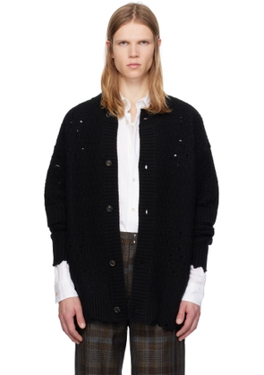 Andersson Bell Black Roghen Wool Long Cardigan