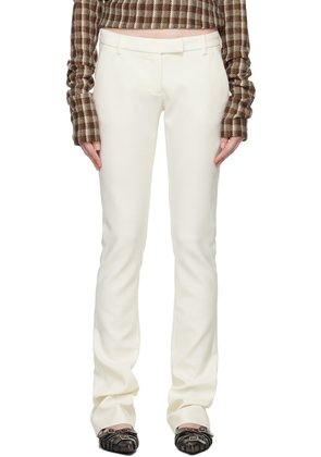 Acne Studios White Wool Trousers