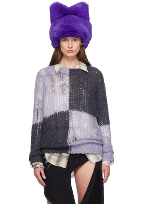 Acne Studios Purple & Gray Loose Sweater