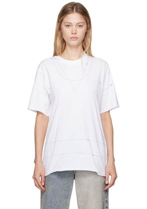MM6 Maison Margiela White Stitch Line T-Shirt