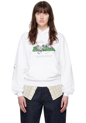 A. P.C. White JJJJound Edition 'Hôtel Souvenirs' Hoodie